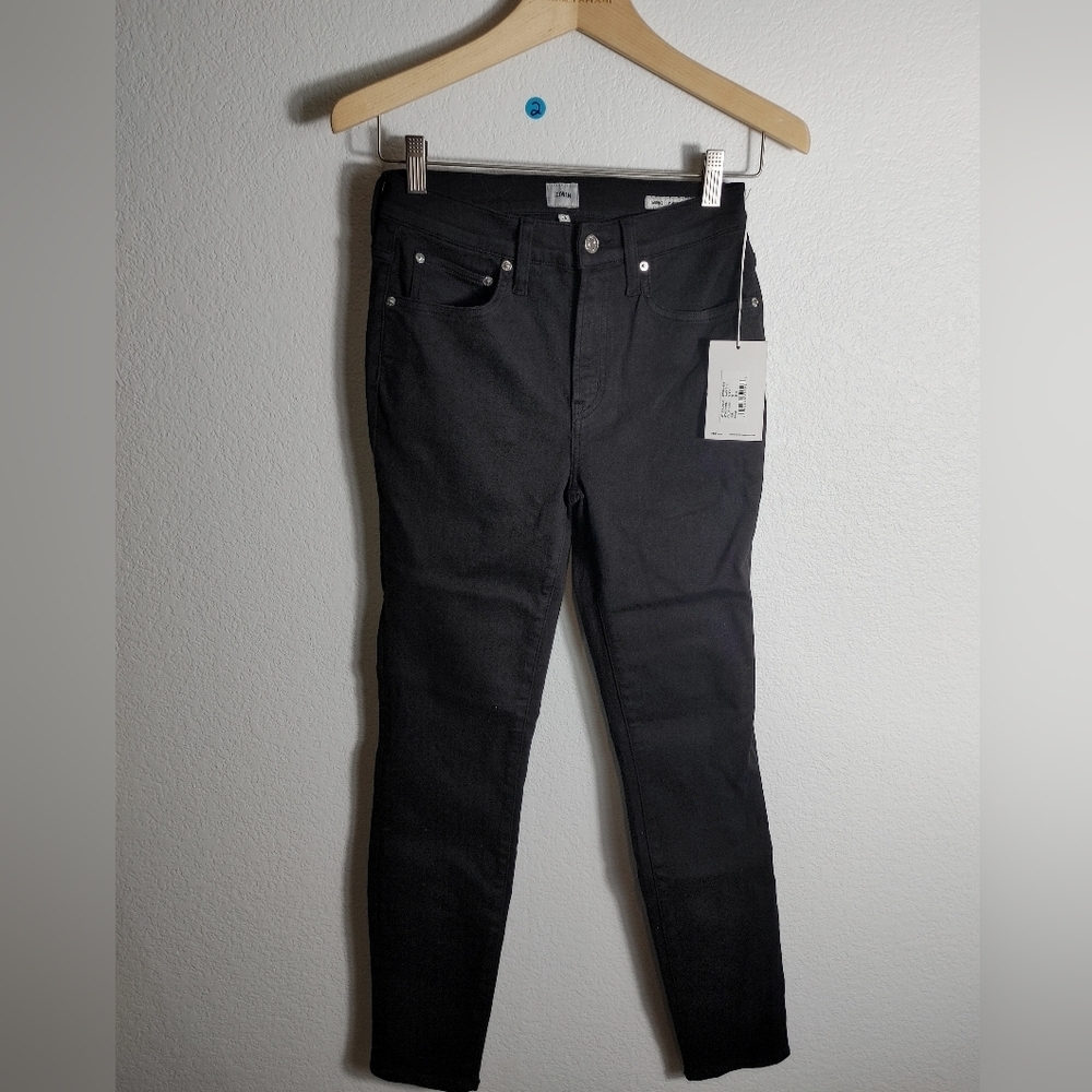 NWT Edwin 10" Candice High Rise Women's Skinny Black Denim Jeans 26